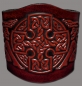 Preview: Leather Bracelet 80mm (3 1/8 inch) Celtic Cross (4) mahogany-antique
