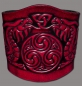 Preview: Leather Bracelet 80mm (3 1/8 inch) Dragons (12) cherryred-antique