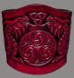 Preview: Lederarmband 80mm Drachen (12) kirschrot-antik