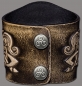 Preview: Lederarmband 80mm Spirale mit Hunde (2) schwarz-antik