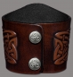 Preview: Lederarmband 80mm Spirale mit Schlangen (1) braun-antik