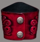 Preview: Leather Bracelet 80mm (3 1/8 inch) Dragons (12) cherryred-antique