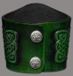 Preview: Leather Bracelet 80mm (3 1/8 inch) Tree of Life in Knotwork (6) green-antique