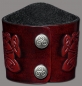 Preview: Lederarmband 80mm keltisches Kreuz (4) mahagony-antik