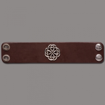 Lederarmband Knot Round braun