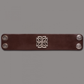 Lederarmband Knot Square braun