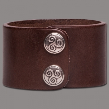 Leather Bracelet Knot Square brown