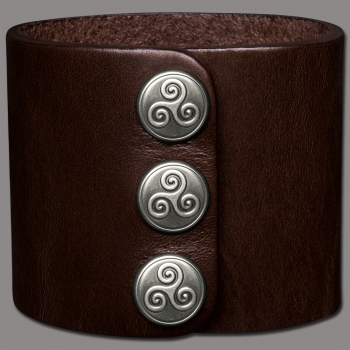 Leather Bracelet 56mm (2 1/5 inch) brown