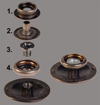 Druckknopf-Adapter für Conchos/Zierschraubnieten