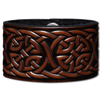 Lederarmband 40mm Knoten (1) braun-antik