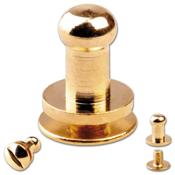 Knopfschraubnieten 4,5mm messing-glänzend (goldfarben)