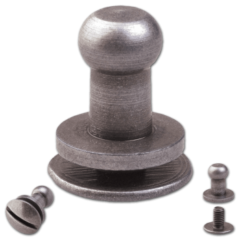 Knopfschraubnieten 4,5mm nickel-antik