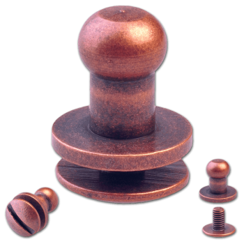 Knopfschraubnieten 5mm kupfer-antik