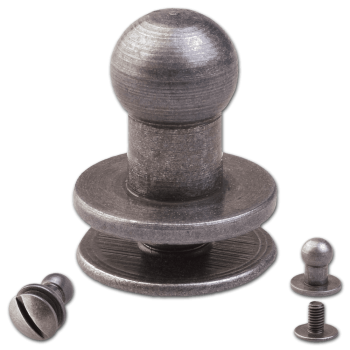 Knopfschraubnieten 5mm nickel-antik