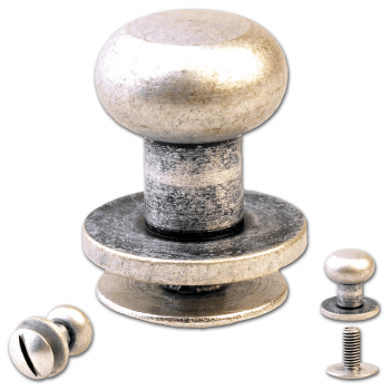 Knopfschraubnieten 8mm silber-antik
