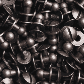 Preview: Knopfschraubnieten 5mm nickel-antik