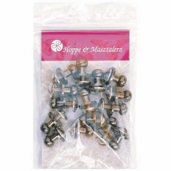 Preview: Knopfschraubnieten 6mm nickel-geschwärzt