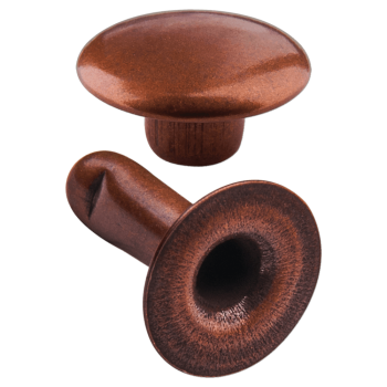 Doppel-Hohlnieten Ziernieten 2-teilig 9mm "9/10" aus Eisen (nickelfrei), Finish: kupfer-antik
