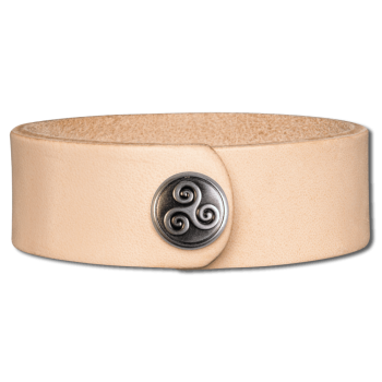 Preview: Leather Wristband 24mm (15/16 inch) natural