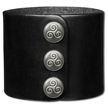 Preview: Leather Bracelet 56mm (2 1/5 inch) black