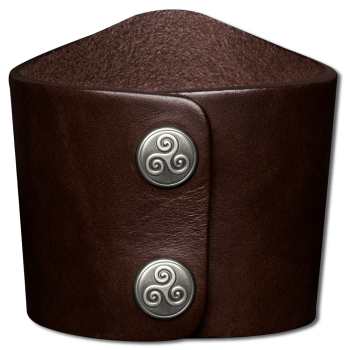 Preview: Leather Bracelet 80mm (2 3/8 inch) brown