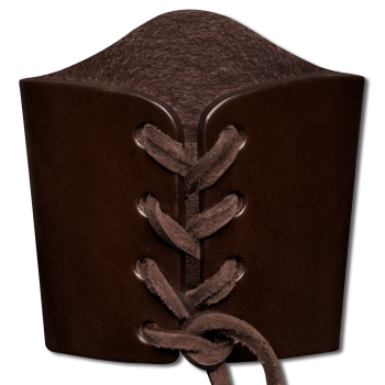 Preview: Leather Wristbands 90 mm (lace-up - 3 9/16 inch) brown