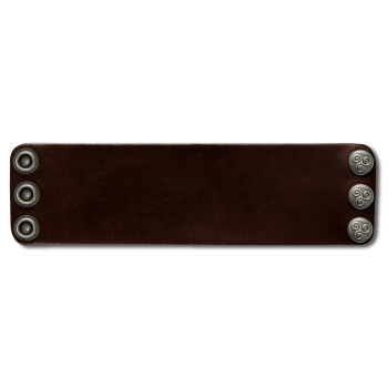 Preview: Leather Bracelet 56mm (2 1/5 inch) brown