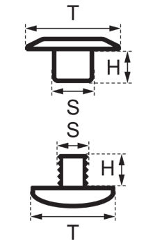Preview: Schraubnieten 3MM nickel-glänzend