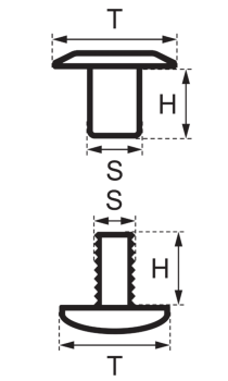 Preview: Schraubnieten 5MM nickel-glänzend