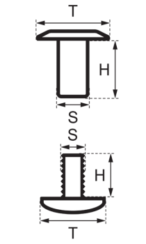 Preview: Schraubnieten 7MM nickel-glänzend