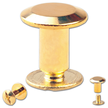 Schraubnieten 7MM messing-glänzend (goldfarben)