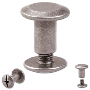 Schraubnieten 7MM nickel-antik
