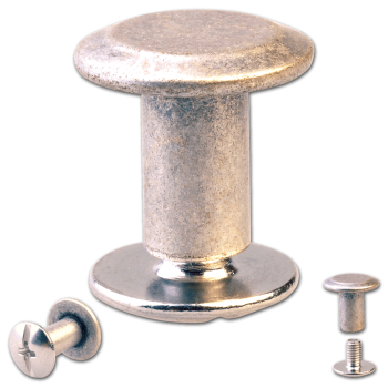 Schraubnieten 7MM silber-antik