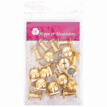 Preview: Schraubnieten 7MM messing-glänzend (goldfarben)