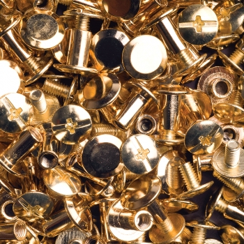 Screw Rivets 7MM brass-glossy (gold colored)