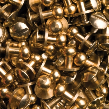 Button Screw Studs 6mm brass-glossy (gold-colored)