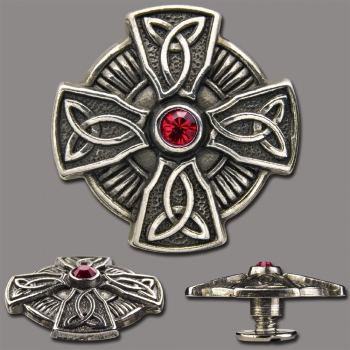 Concho Celtic Cross Ruby