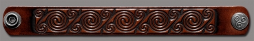 Leather Bracelet 24mm (15/16 inch) Spiral (4) brown-antique