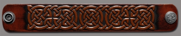Lederarmband keltischer Knoten 32mm braun