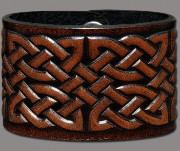 Lederarmband 48mm keltischer Knoten (2) braun-antik