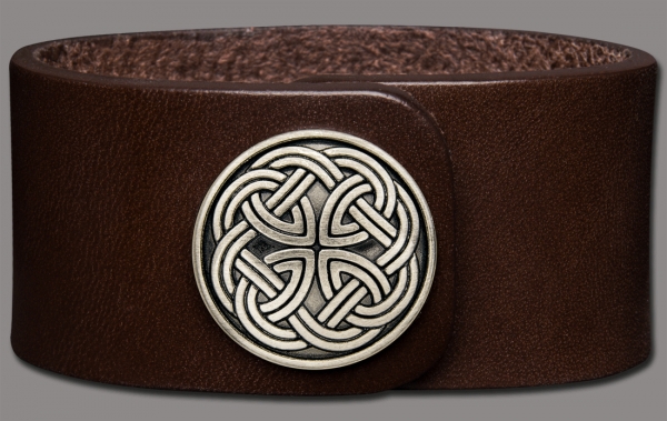 Lederarmband 'Celtic Concho Classic' 32mm braun