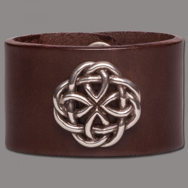 Lederarmband Knot Round braun