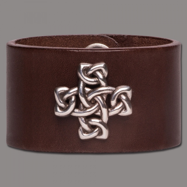 Lederarmband Cross Knot braun