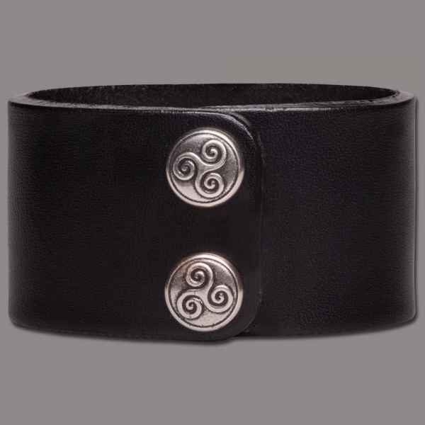 Leather Bracelet Knot Square black