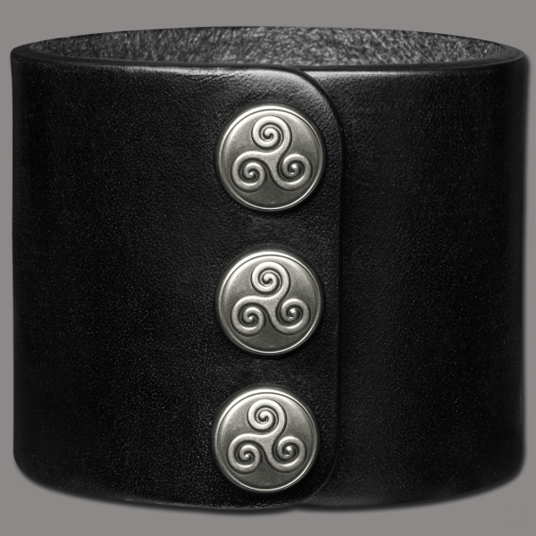 Leather Bracelet 56mm (2 1/5 inch) black