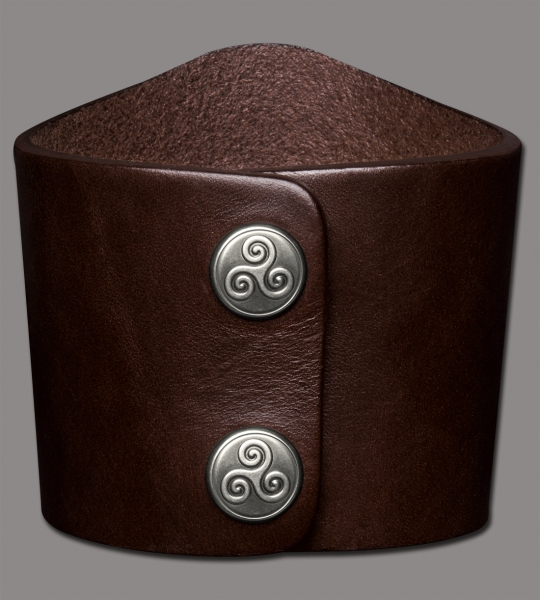 Leather Bracelet 80mm (2 3/8 inch) brown