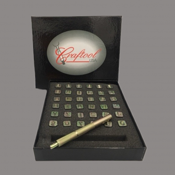 Punzierstempel Buchstaben und Zahlen 1/4'' / 6.5mm 37teilig