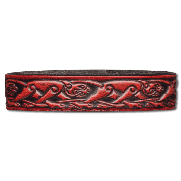 Leather Bracelet Celtic 16mm (5/8 inch) Hunting Dogs (8)