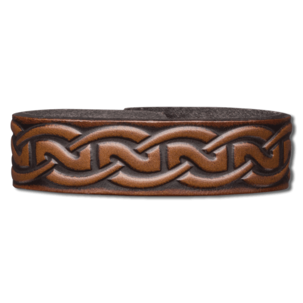 Leather Bracelet 20mm (4/5 inch) Knotwork (1)