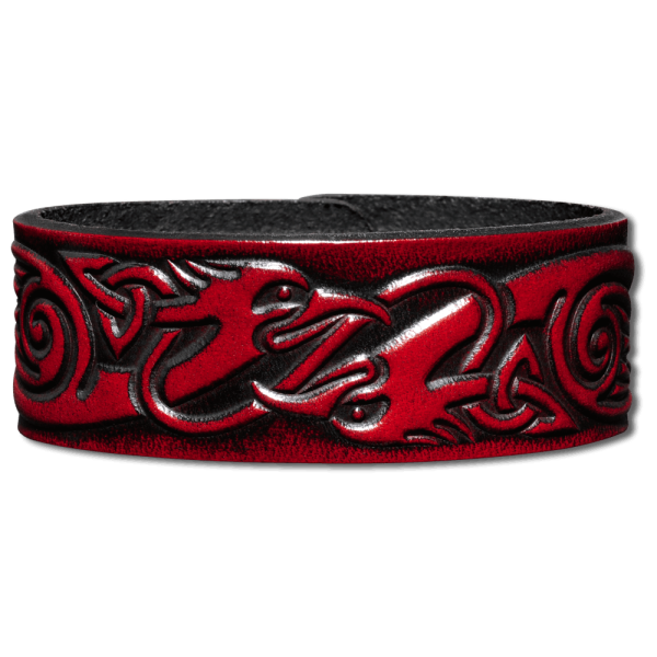 Leather Bracelet 24mm (15/16 inch) Heron (9) mahogany-antique